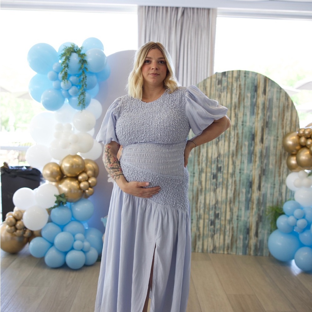 Astr Light Blue Maxi Dress